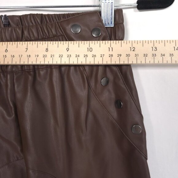 ATOIR Women's Size 2 The Troublemaker Pants Faux Leather Brown AnkleZip AT210269 - Picture 6 of 13
